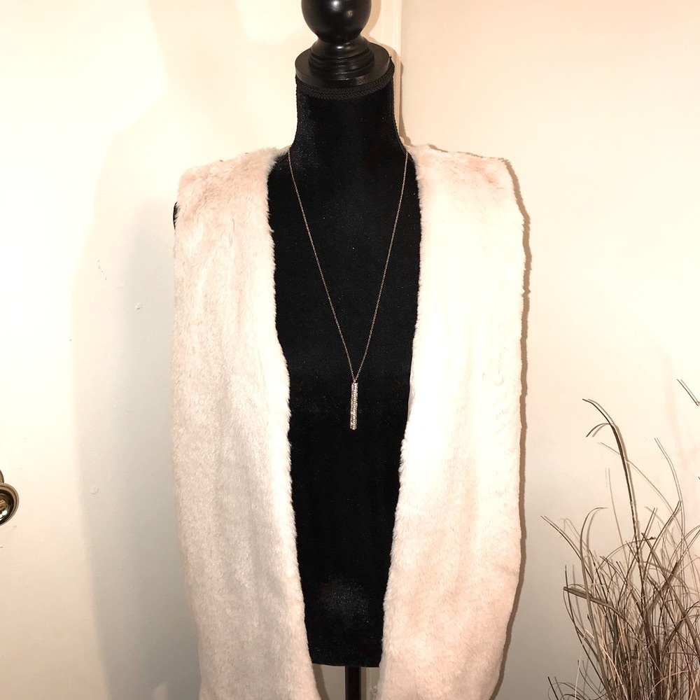 Faux Fur Sleeveless Sweater